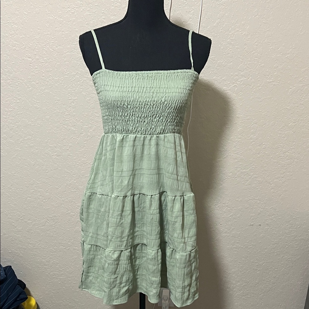 Mint Green Smocked Sundress